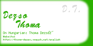 dezso thoma business card